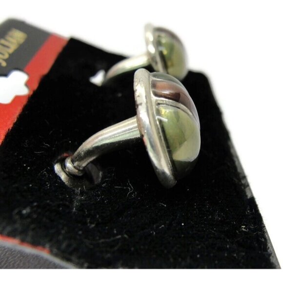 Vintage Alexander Julian Cufflinks Silver Plated Enamel - Picture 7 of 14